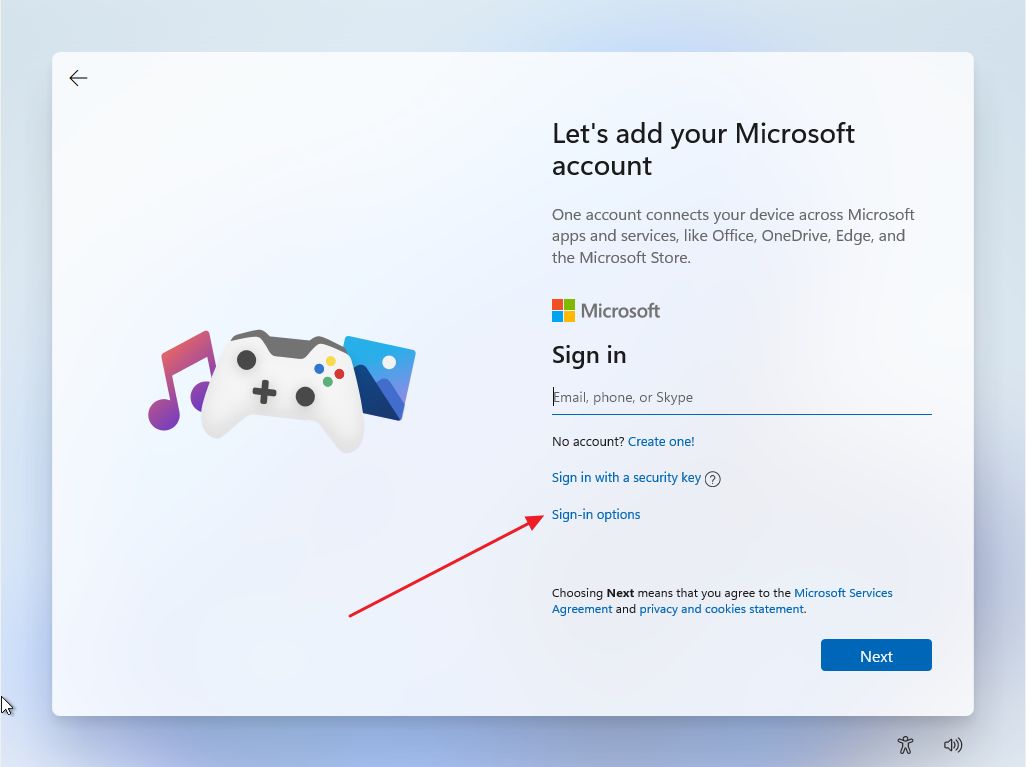 Додавання облікового запису Microsoft